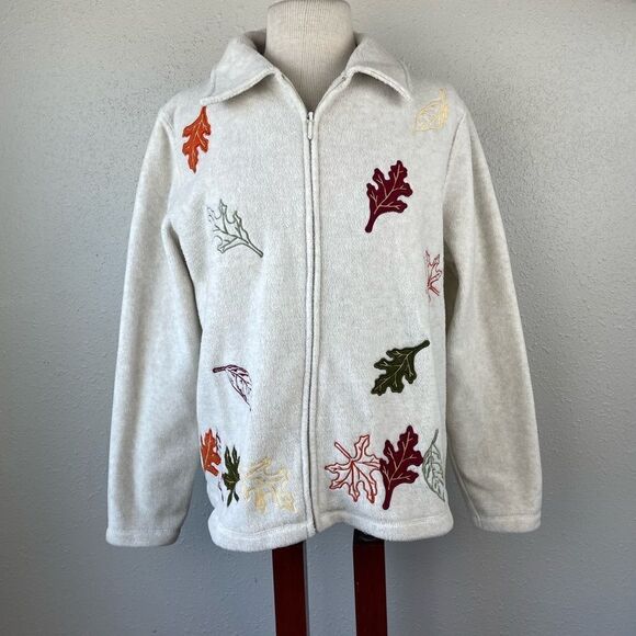 Holiday Lodge Jackets & Blazers - Holiday Lodge Full Zip Autumn Fleece Jacket Size M EUC